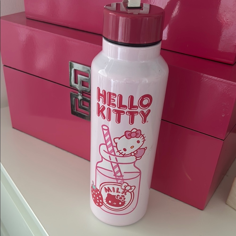 Hello Kitty Pink Water Bottle